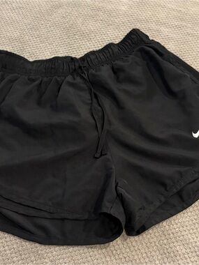 Nike Black Women's Training Shorts with White Swoosh